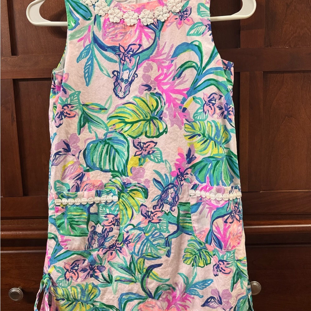 Lilly Pulitzer Girls Dress, Mermaid in the Shade Print GUC, Size 8